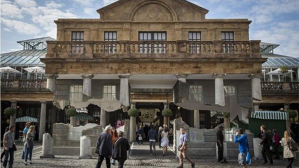 Alex Chinneck's installation at Covent Garden