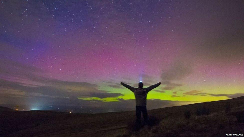 Northern Lights over the Brecon Beacons