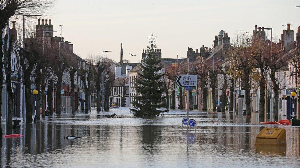 Christmas tree in floods