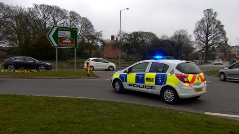 Grindale Road junction of A165