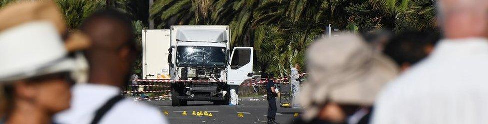 The lorry used to carry out the Nice killings in July