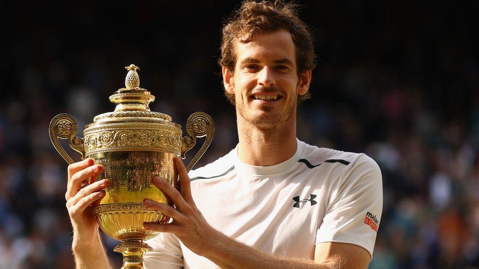 Andy Murray after winning Wimbledon in 2016