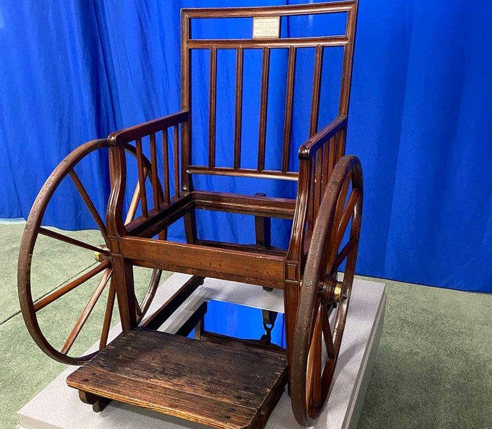 Florence Nightingale's wheelchair on display