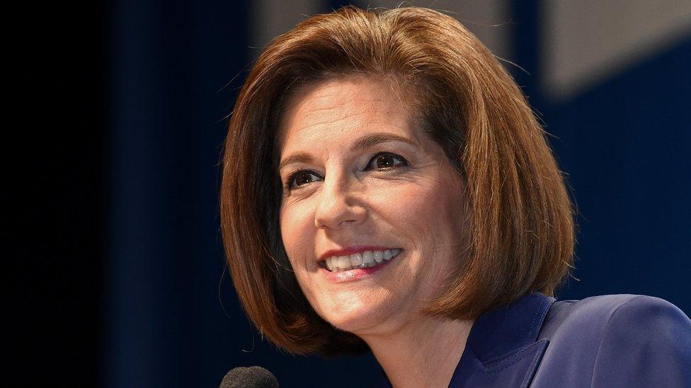 Former Nevada Attorney General and Democratic U.S. Senate candidate Catherine Cortez Masto speaks after winning her senate race