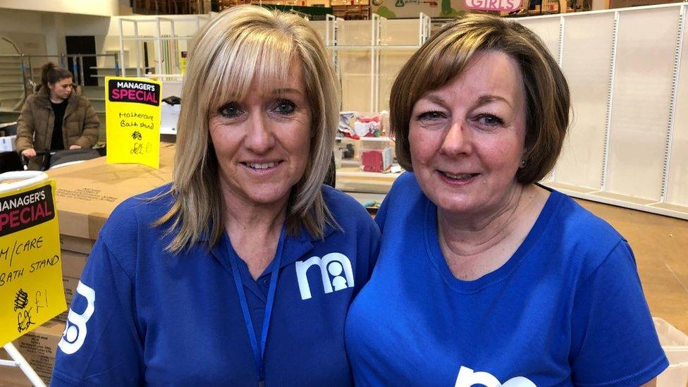 Mothercare sales advisers Karen and Sue