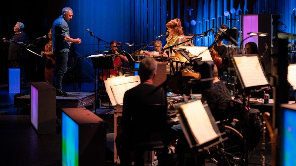 Paraorchestra performing with Hannah Peel