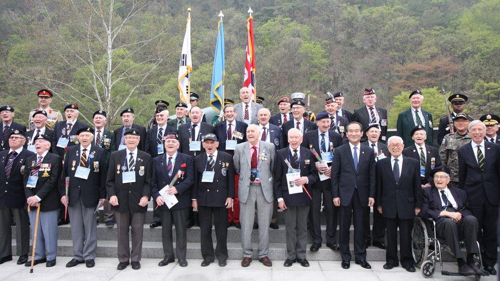 Veterans gathered together at foot of Gloster Hill on 65th anniversary of the Battle of Imjin River