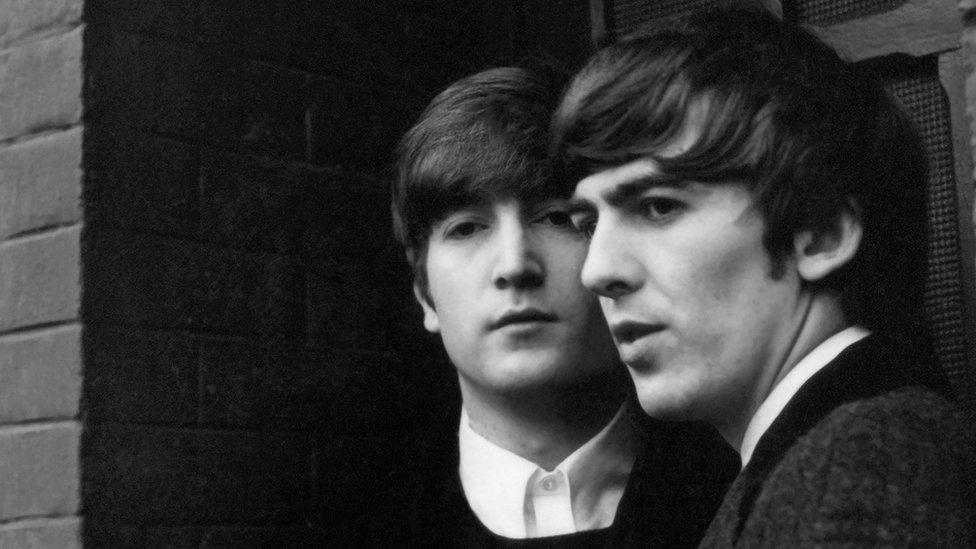 John Lennon and George Harrison