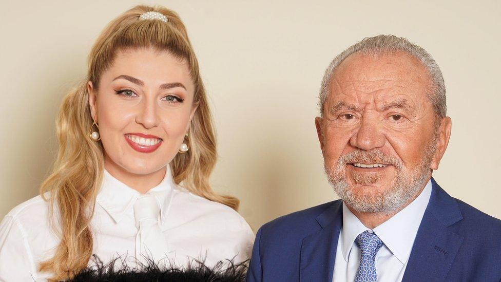 The Apprentice winner Marnie Swindells with Lord Sugar