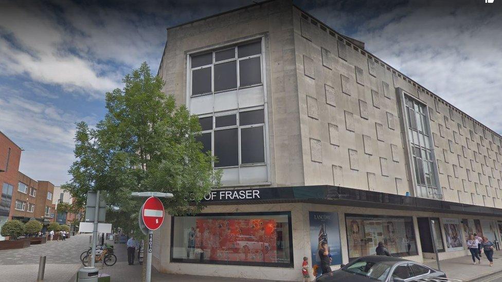 The outside of the former House of Fraser in Camberley