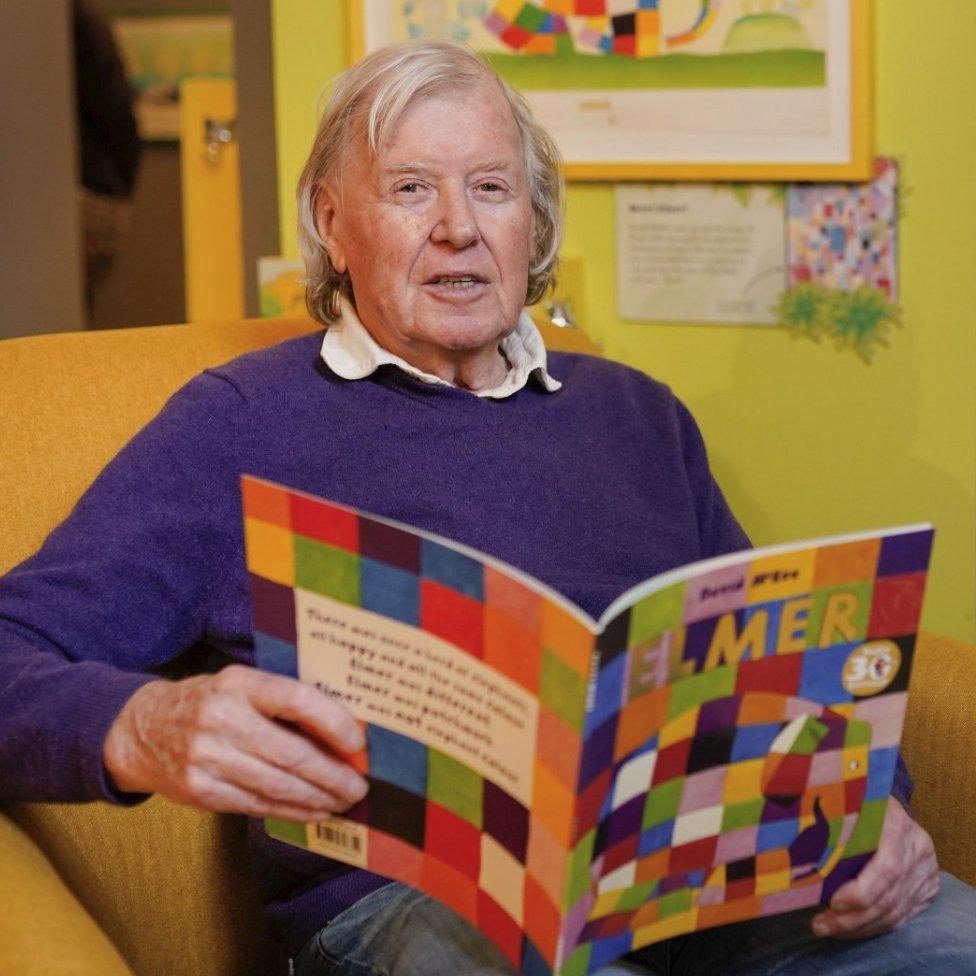 David McKee with his Elmer book