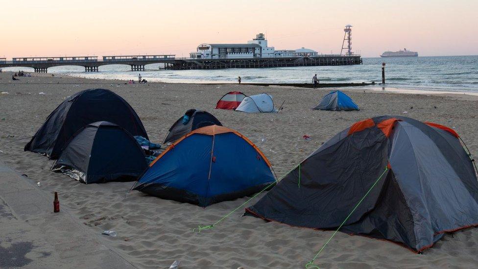 Bournemouth beach on 25 June