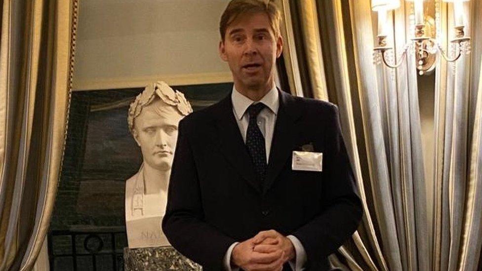 Tobias Ellwood speaking at Tuesday's event