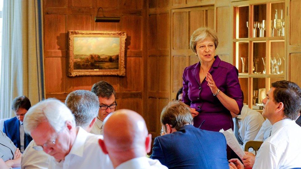 Theresa May at Chequers