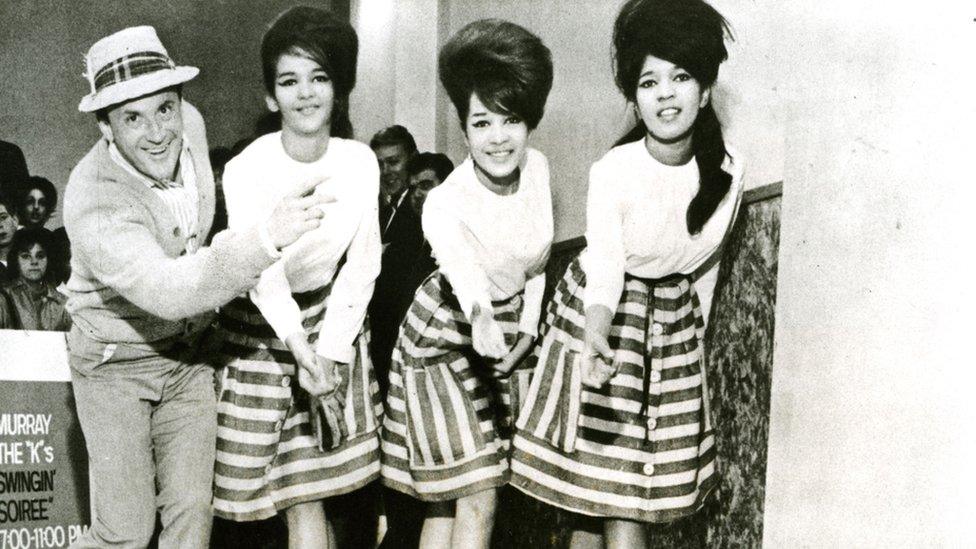 Murray the K (Murray Kaufman) with the Ronettes