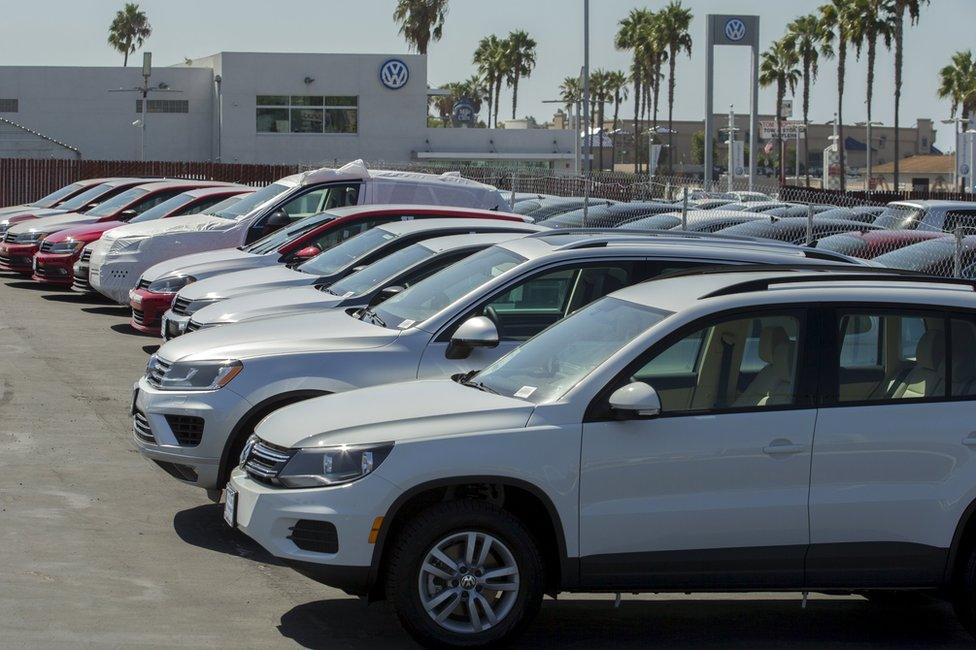 A Volkswagen car dealership in San Diego