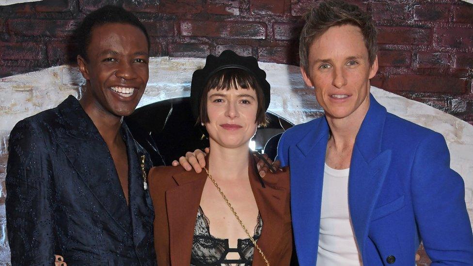 Omari Douglas, Jessie Buckley and Eddie Redmayne