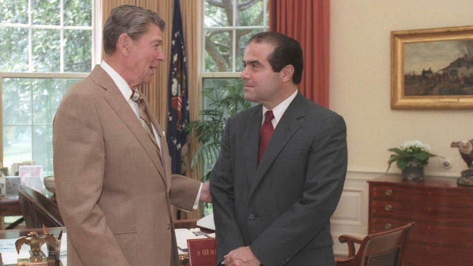 Ronald Reagan and Antonin Scalia