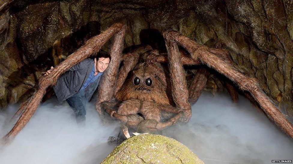 Jason Isaacs and a spider