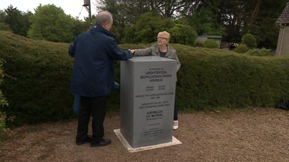 The plaque at Leighterton