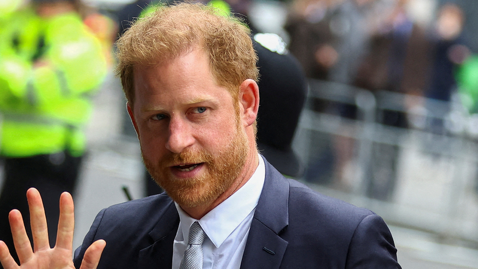 Prince Harry outside the High Court last June