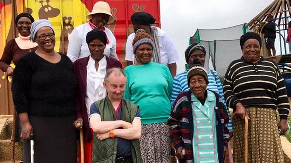 Hywel Davies, a resident at Clynfyw Care Farm, travelled to South Africa to visit a project