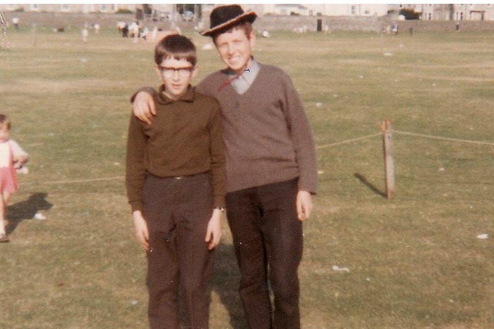 Patrick Doyle age 12 with his friend John