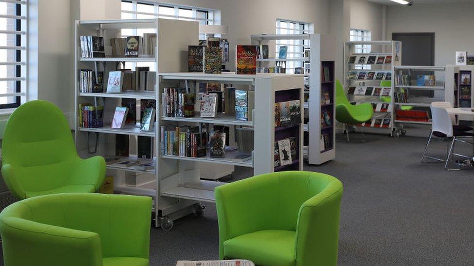 The library at HMP Berwyn on March 15, 2017 in Wrexham, Wales