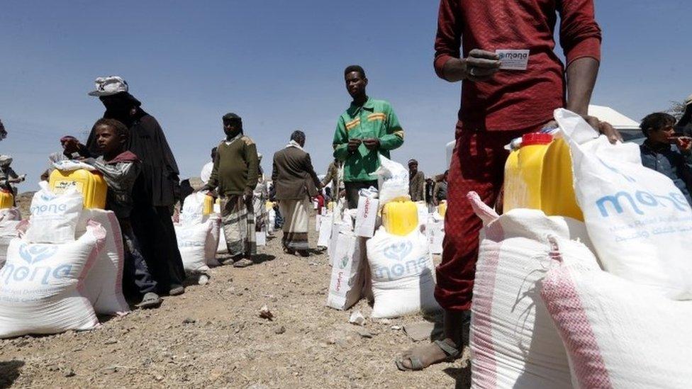 Camp for displaced people in Sanaa, Yemen, 1 March