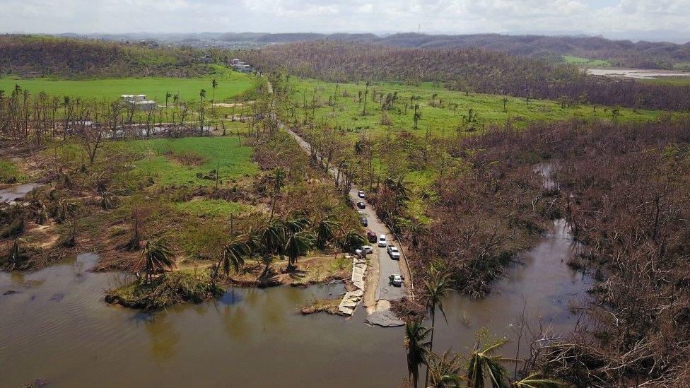 a flooded road