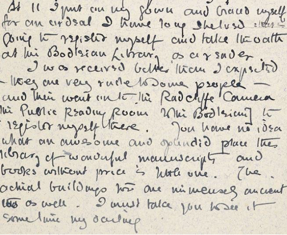 Tolkien's letter to his fiancée