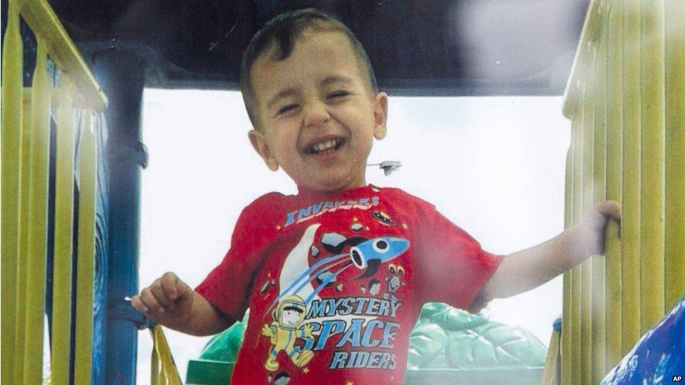 Alan Kurdi, who died trying to reach Greece, along with his brother Ghalib and mother Rehanna