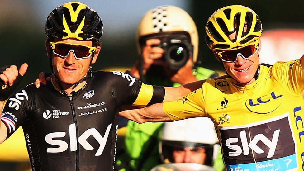 Geraint Thomas (left) and Chris Froome