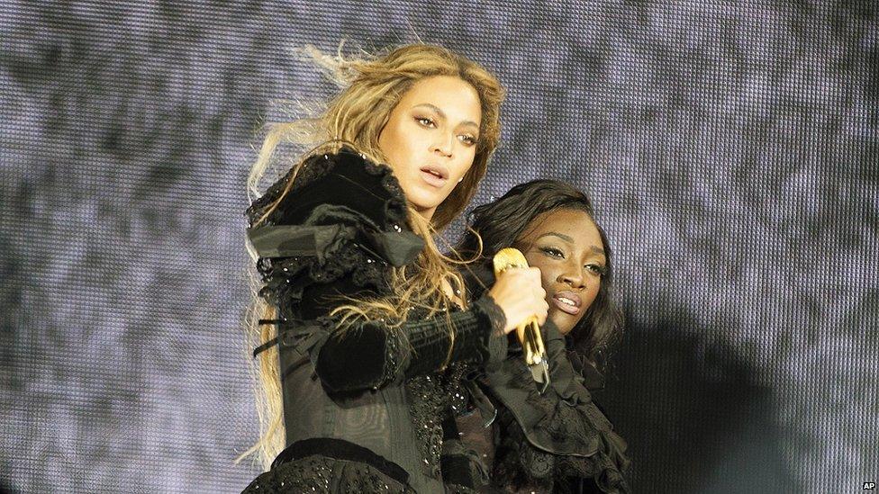 Beyonce performing