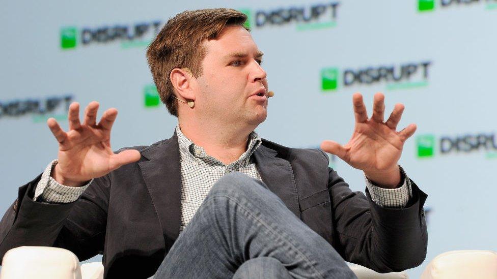 JD Vance speaks at a tech conference