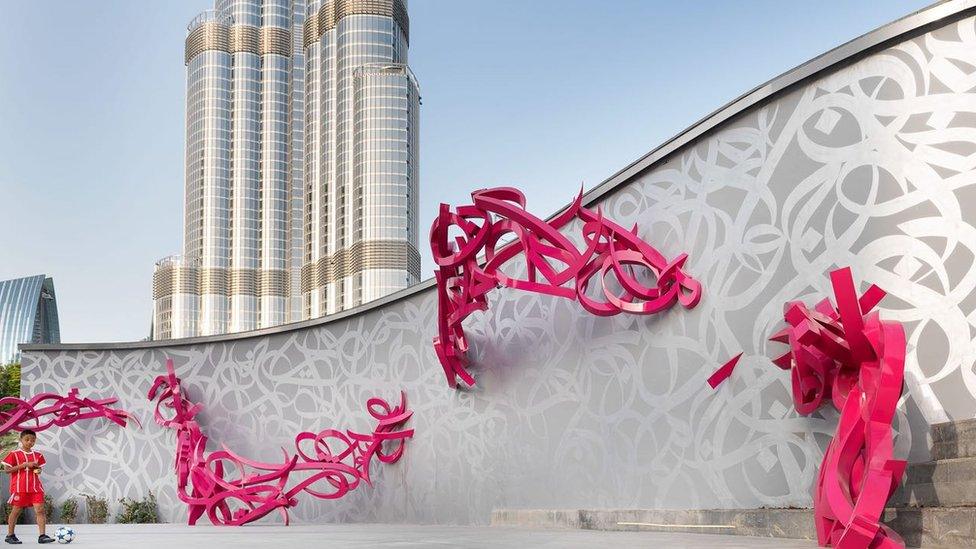 El Seed's sculpture for the Dubai Opera