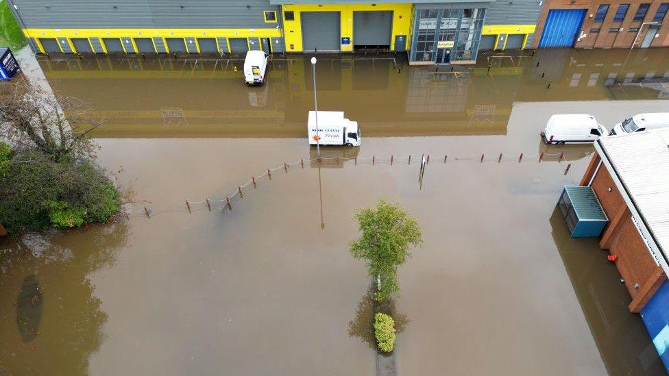 Flooded car park