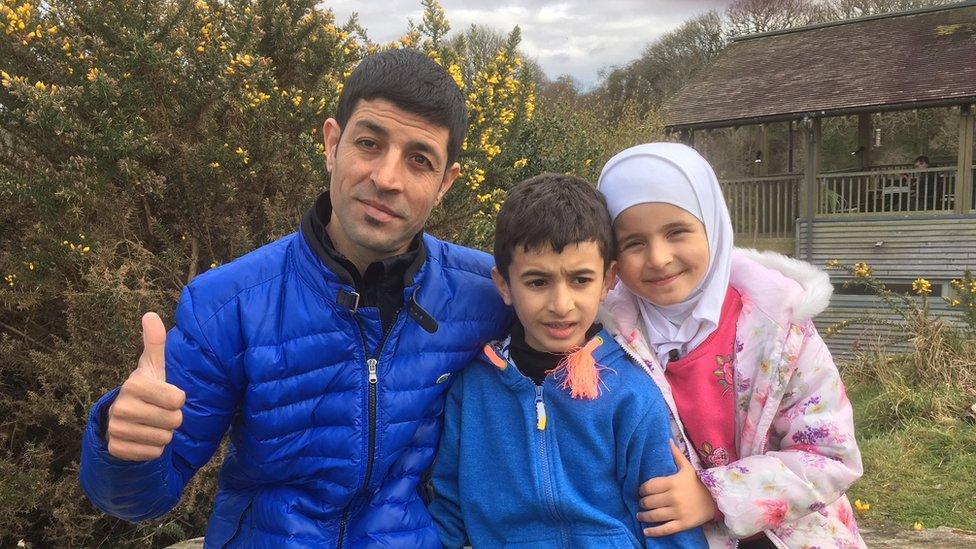 Mohanad Alchikh with his children Shadi and Sara