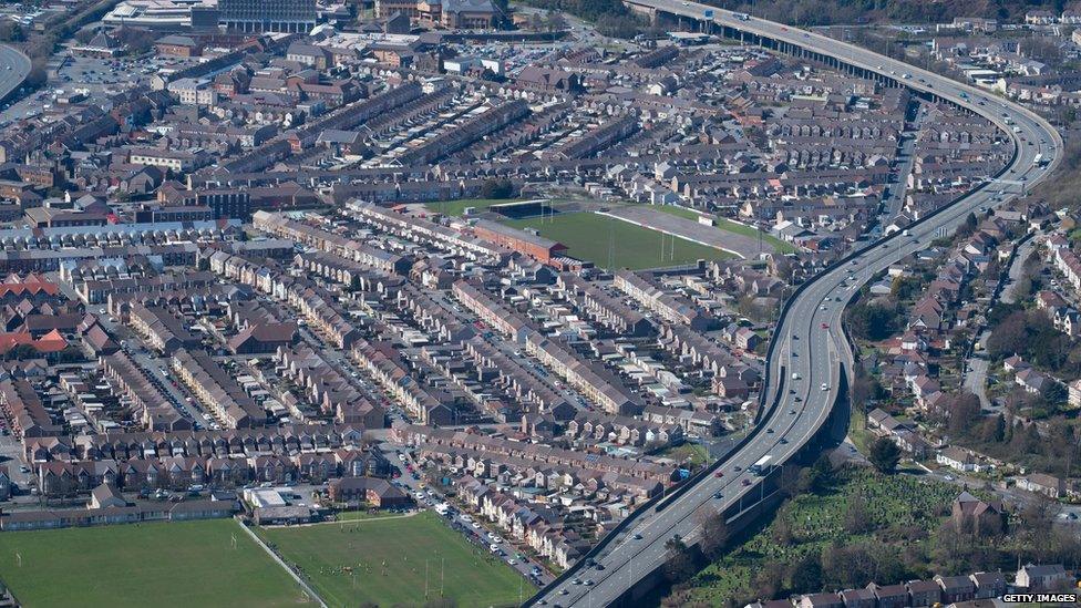 The M4 through Port Talbot