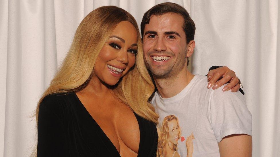 Mariah Carey with fan Jeffrey Ingold