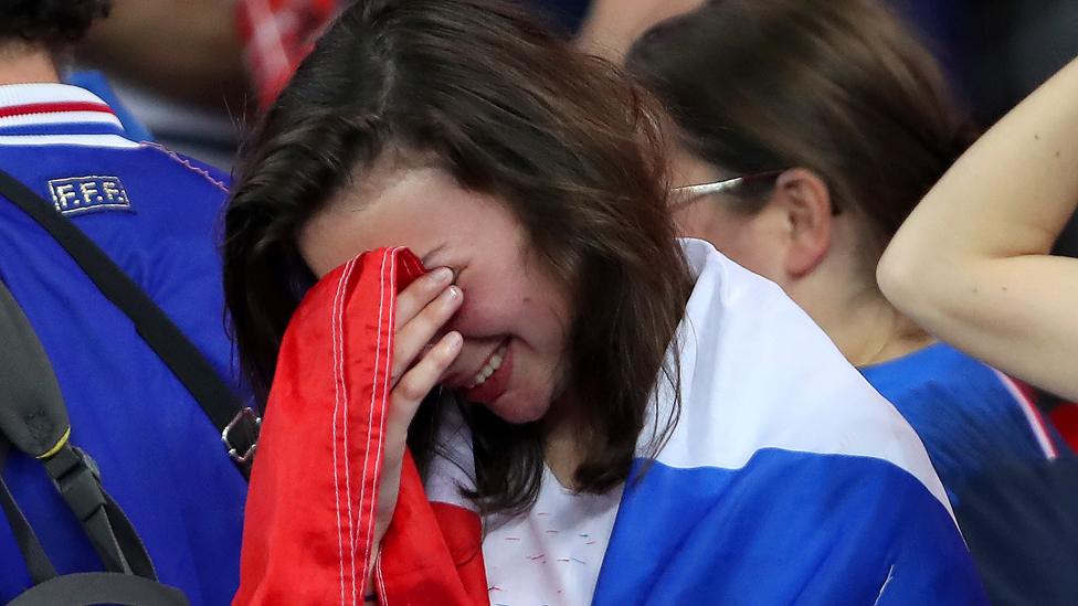 French fan after their loss to the USA