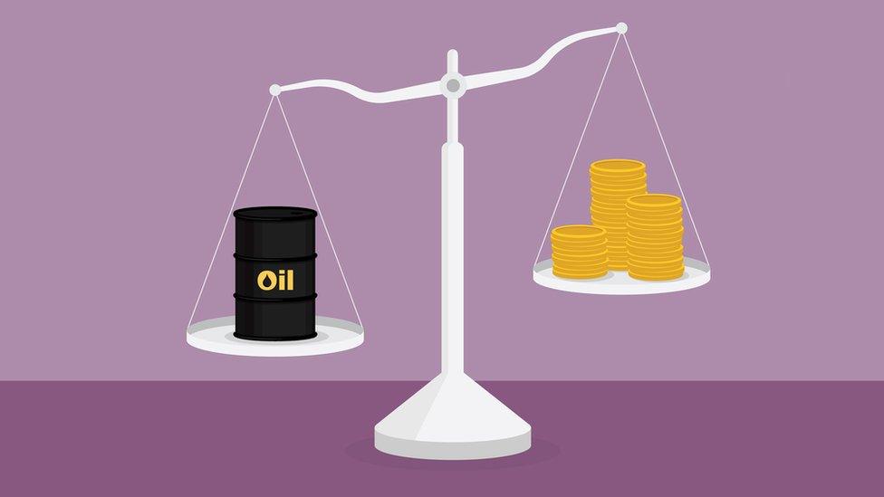 oil-and-money-on-a-scale-with-money-higher-than-oil