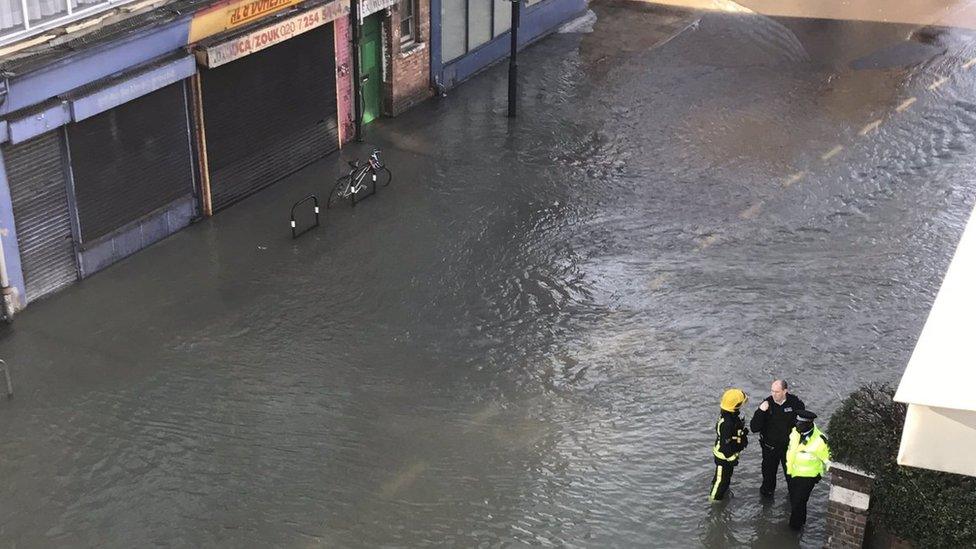 Emergency services attended the scene in Stoke Newington