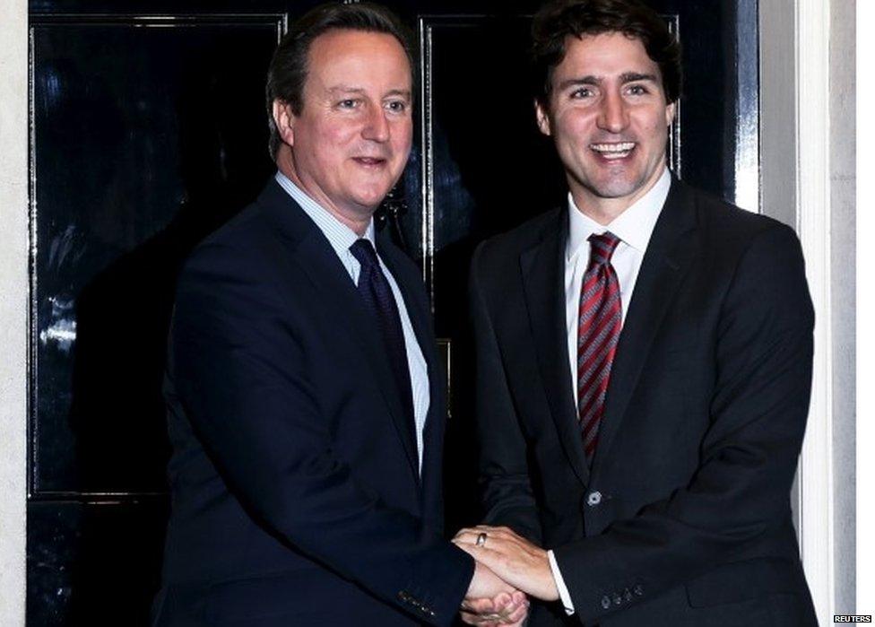 David Cameron and Justin Trudeau