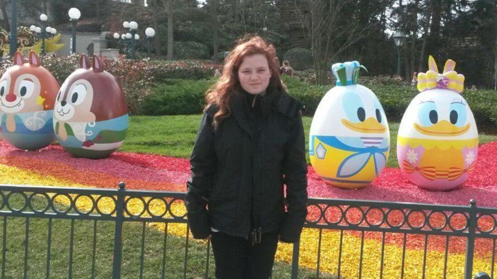 Leah Croucher at a theme park