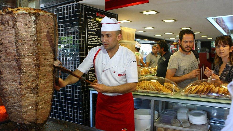 Doner kebab outlet in Ankara, 10 Jul 12