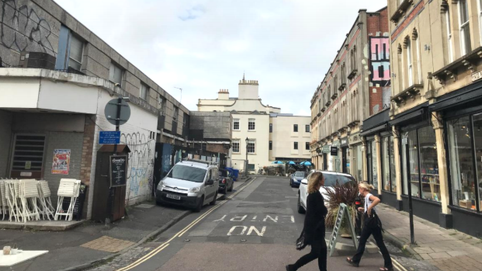 A picture of the former WHSmith building in Bristol's Clifton Village