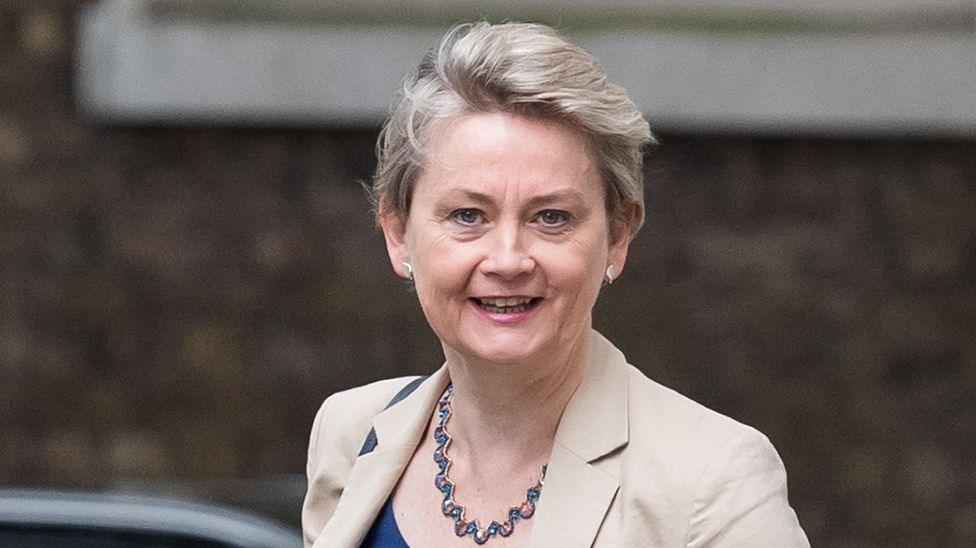 ecretary of State for the Home Department Yvette Cooper arrives in Downing Street to attend the weekly Cabinet meeting in London, United Kingdom on July 22, 2025.