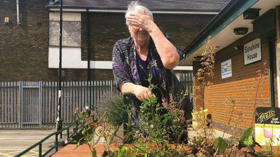 Barbara Nettleton covers her face