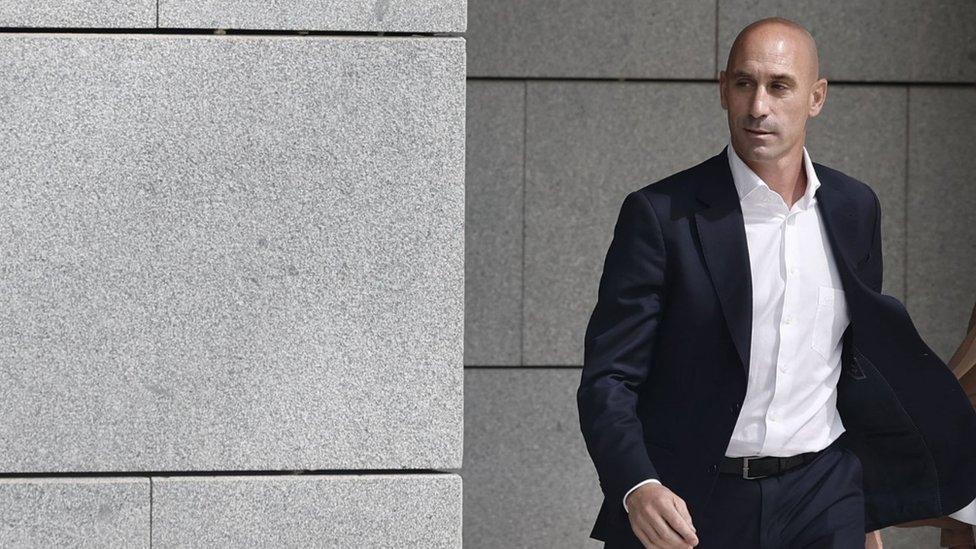 Luis Rubiales leaves the National Court in Madrid, Spain, 15 September 2023.